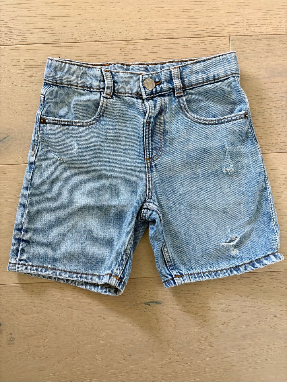 Zara Boys Light Wash Denim Shorts - Classic Kids Jean Shorts